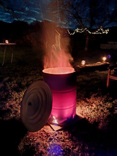 Warm war es an der Feuertonne